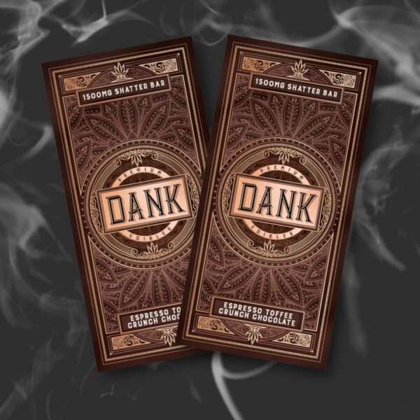 DANK 1500MG SHATTER THC CHOCOLATE BAR EDIBLE